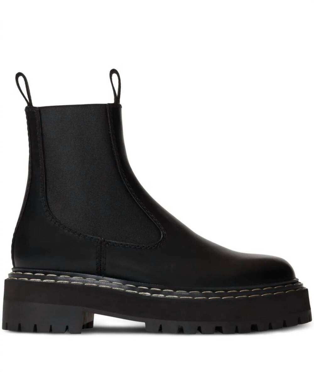 NEW PROENZA SCHOULER women's lug sole leather chelsea boots in black